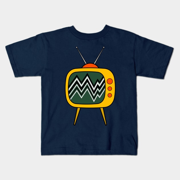 Retro Tv Vintage Tube Television 70s 80s Kids T-Shirt by joannejgg